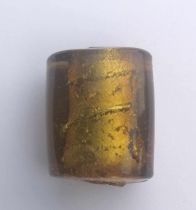 Perle en verre rectangle Topaz 18mm x10mm