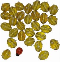 Perle indienne forme olive topaz clair 14x11mm x1