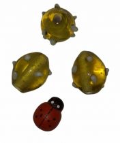 Perle indienne forme olive topaz clair 14x11mm x1