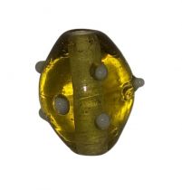 Perle indienne forme olive topaz clair 14x11mm x1