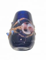 Perle indienne poire - goutte Bleu Marine 20mm x1