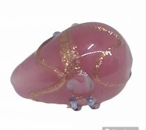Perle indienne poire - goutte Rose 20mm 