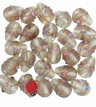 Perle indienne poire - goutte Transparente 20mm x1