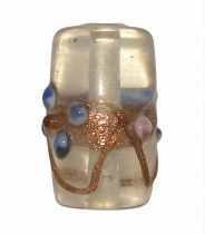Perle indienne rectangle Transparente 20mm x1