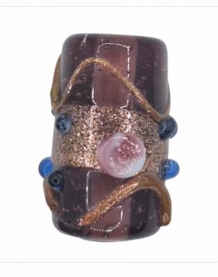 Perle indienne tube Am�thyste 20mm x1