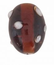 Perle ovale indienne smoke topaz 17mm x1