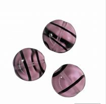 Perle palet rond en verre Rose 15mm x10