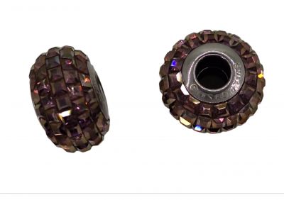 Perle Pav� Swarovski BeCharmed Amethyst � compatible bracelet type Pandora