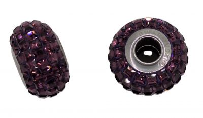 Perle Pav� Swarovski BeCharmed amethyst � compatible bracelet type Pandora