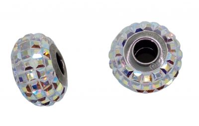 Perle Pav� Swarovski BeCharmed Crystal AB � compatible bracelet type Pandora