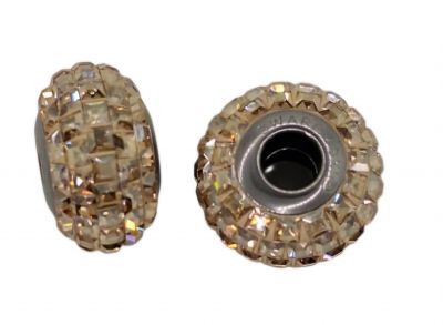 Perle Pav� Swarovski BeCharmed Crystal Golden Shadow � compatible bracelet type Pandora