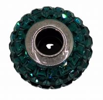 Perle Pav&eacute; Swarovski BeCharmed emerald � compatible bracelet type Pandora