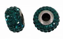 Perle Pav&eacute; Swarovski BeCharmed emerald � compatible bracelet type Pandora