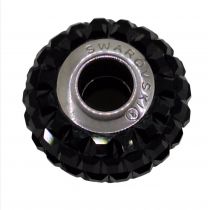 Perle Pav&eacute; Swarovski BeCharmed Jet � compatible bracelet type Pandora