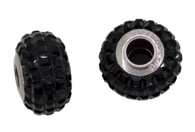 Perle Pav� Swarovski BeCharmed Jet � compatible bracelet type Pandora