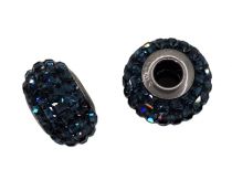 Perle Pav&eacute; Swarovski BeCharmed Montana� compatible bracelet type Pandora