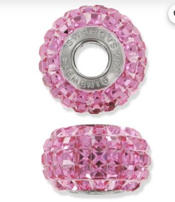 Perle Pav� Swarovski BeCharmed rose � compatible bracelet type Pandora