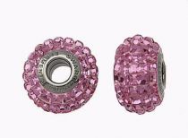 Perle Pav&eacute; Swarovski BeCharmed rose � compatible bracelet type Pandora