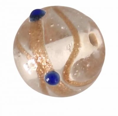 Perle ronde indienne transparente14mm x1