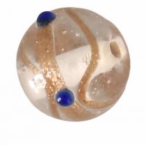Perle ronde indienne transparente14mm x1