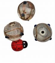 Perle ronde indienne transparente14mm x1