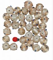 Perle ronde indienne transparente14mm x1