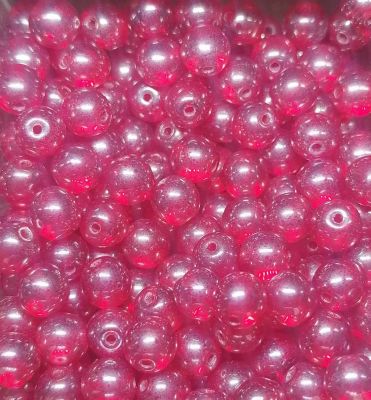 perle ronde lisse en verre tcheque siam lustr� 4mm x20 