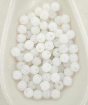 Perles en verre Blanc opal 4, 6 ou 8mm