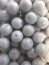 Perles en verre bleu clair marbré 4, 6 ou 8mm