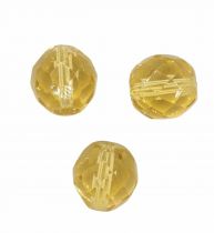 Perles facettes 10mm Topaz clair x10