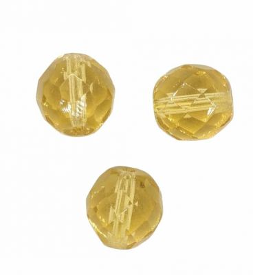 Perles facettes 10mm Topaz clair x10