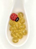 Perles facettes 10mm Topaz clair x10