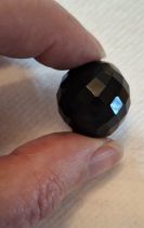 Perles facettes 20 mm Jet x1