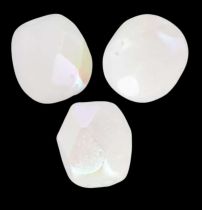 Perles facettes 4mm Blanc craie ab x50