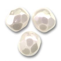 Perles facettes 4mm Blanc nacré x50