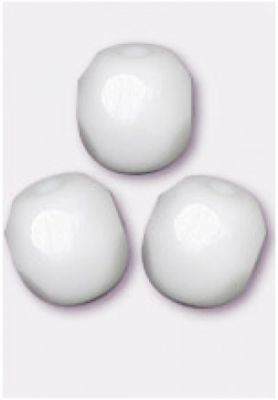 Perles facettes 4mm Chalk White x50
