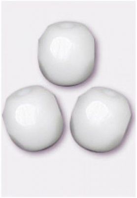 Perles facettes 4mm Chalk White x50