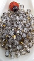 Perles facettes 4mm Gris AB x50