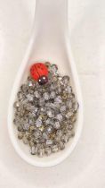 Perles facettes 4mm Gris AB x50