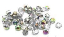 Perles facettes 4mm Jet AB x50