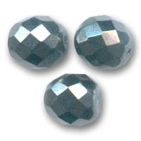 Perles facettes 4mm Jet Hematite x50