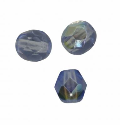 Perles facettes 4mm Sapphire clair AB x50