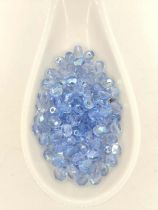 Perles facettes 4mm Sapphire clair ab x500