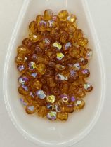 Perles facettes 4mm Topaz ab x50