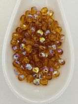 Perles facettes 4mm Topaz ab x50