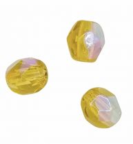Perles facettes 4mm Topaz clair ab x50