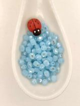 Perles facettes 4mm Turquoise opal AB  x50