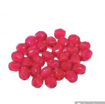 Perles facettes 5mm Fuchsia x3