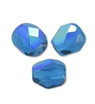 Perles facettes 6mm Capri blue ab x25