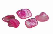 Perles Gros Chips Coquillage nacre rose x5